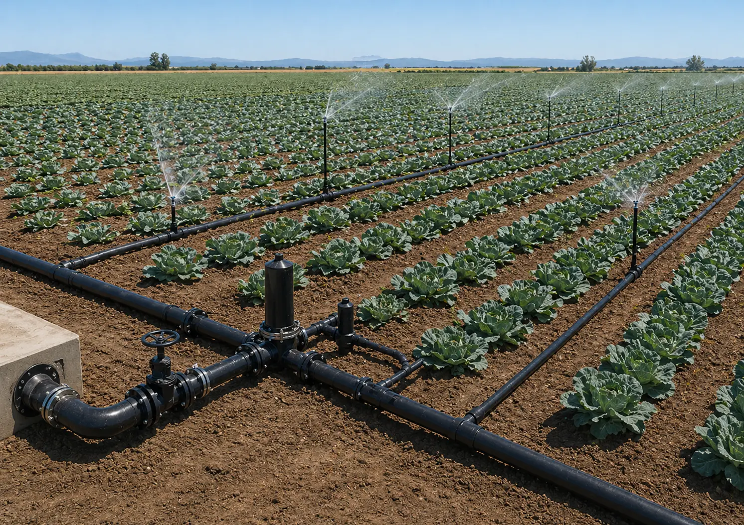 Irrigated agricultural field